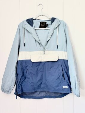 CPO Provisions Blue Lightweight Pullover Jacket Anorak Colorblock Unisex M